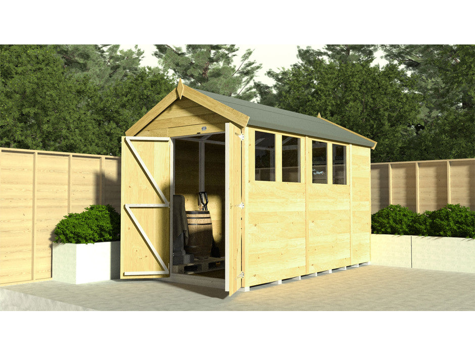 4ft x 12ft Apex Shed