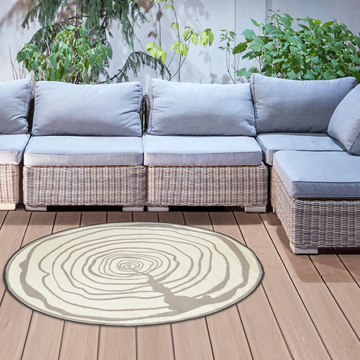 Round Outdoor Carpet - Growth Ring