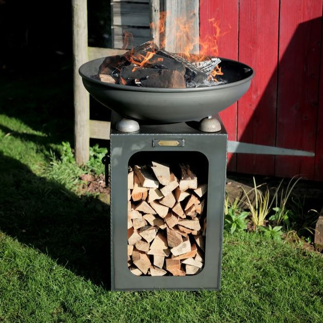 Firepits UK Fire Bowl with Log Store