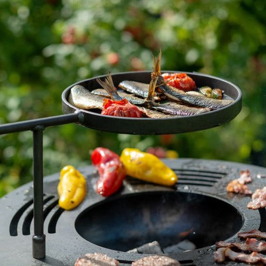 Firepits UK BBQ Ring with Warming Swing Arm