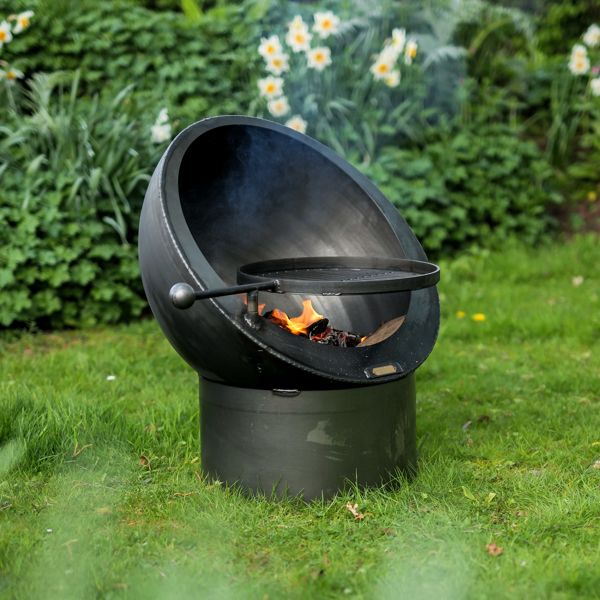 Buy Firepits UK Tilted Sphere with Swing Arm BBQ Rack online UK