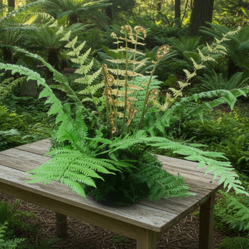 Dryopteris wallichiana 'Jurassic Gold'