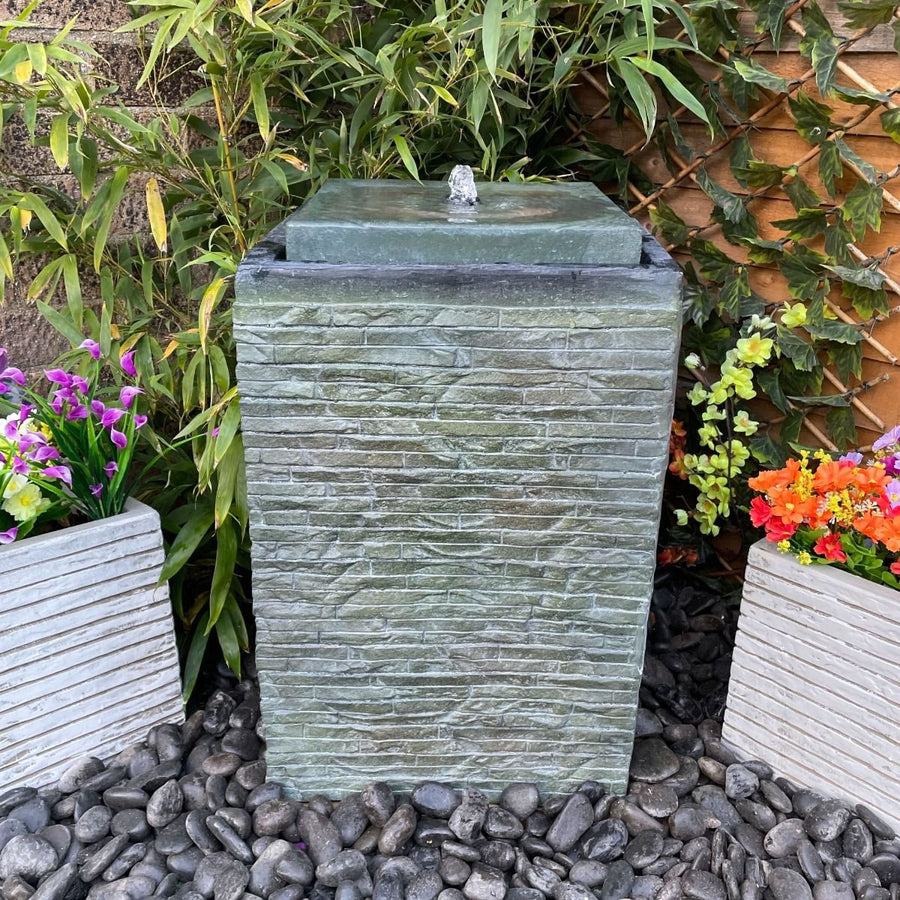 Tranquility Mosaic Cube Water Feature