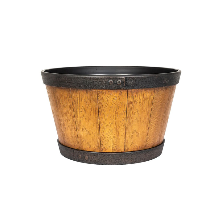 Oban Whiskey Barrel Planter - light oak