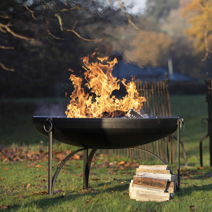 Firepits UK 120cm Plain Jane Fire Pit with Four Swing Arm BBQ Racks