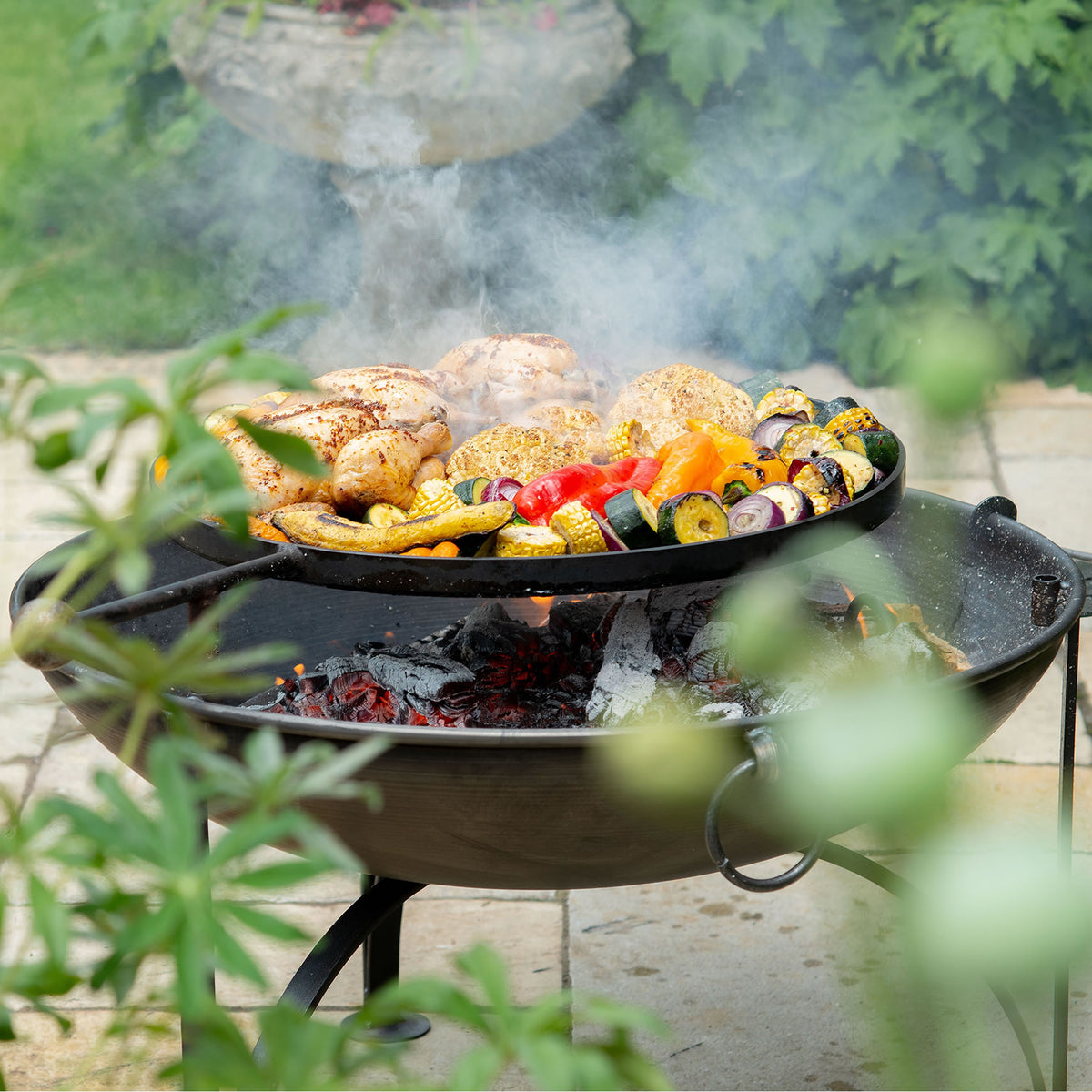 Buy Plain Jane Fire Pit with Swing Arm BBQ Rack online UK