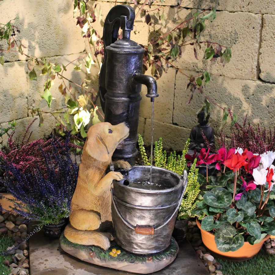 Tranquility Puppy Dog Fountain Water Feature