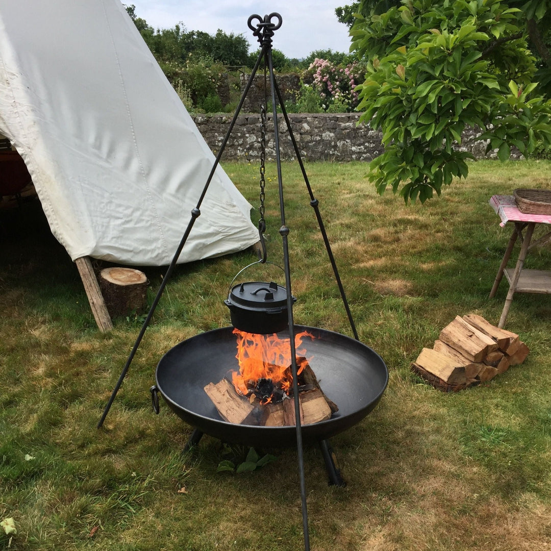 Firepits UK Tripod Cooking Rack Long Leg with Grill