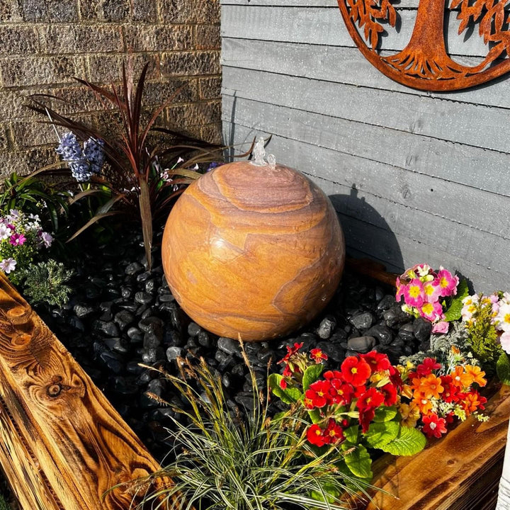 Tranquility Sandstone Sphere Water Feature 40cm