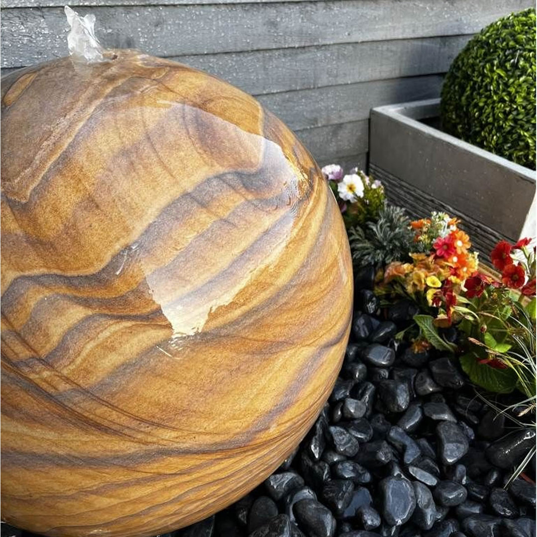 Tranquility Sandstone Sphere Water Feature 50cm