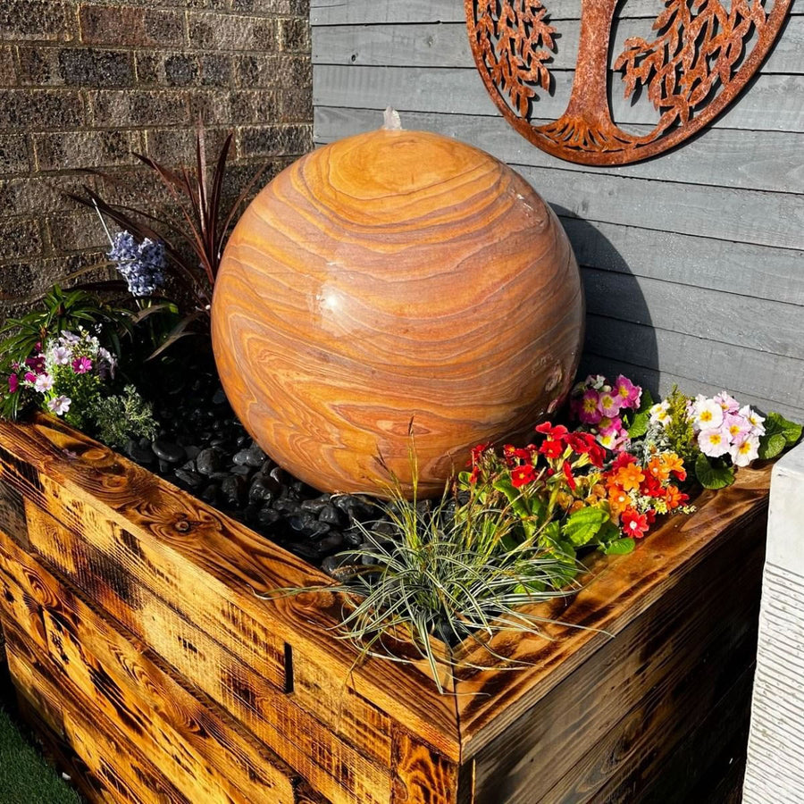 Tranquility Sandstone Sphere Water Feature 60cm