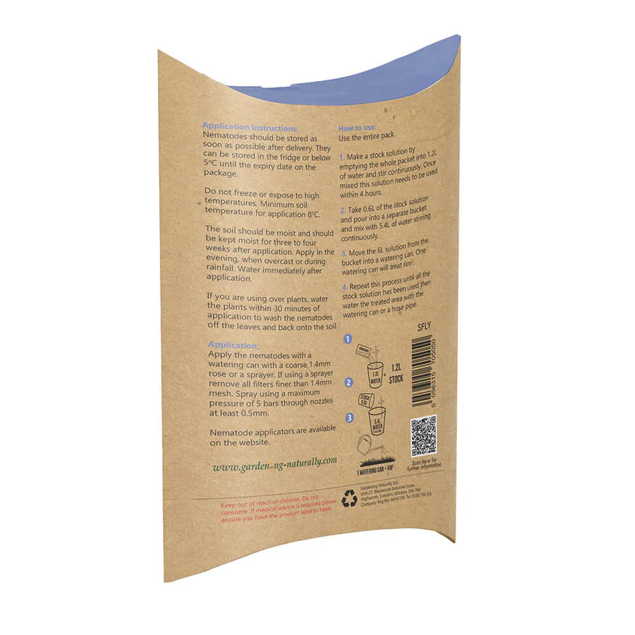 Sciarid Fly Nematodes - back of pack 