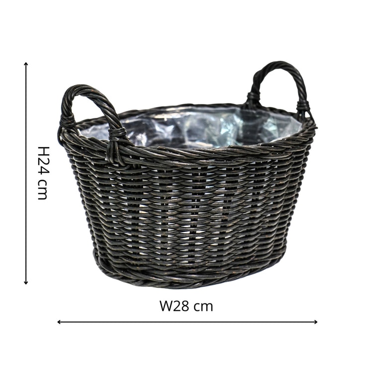 Ivyline Polyrattan Lined Basket