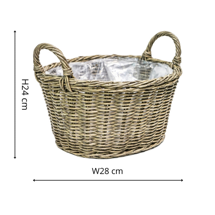 Ivyline Polyrattan Lined Basket