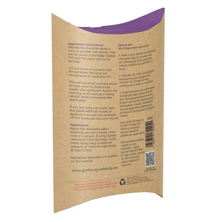 Thrip Nematodes (Thunder Flies) 2 x 30 sq.m - Back of the pack