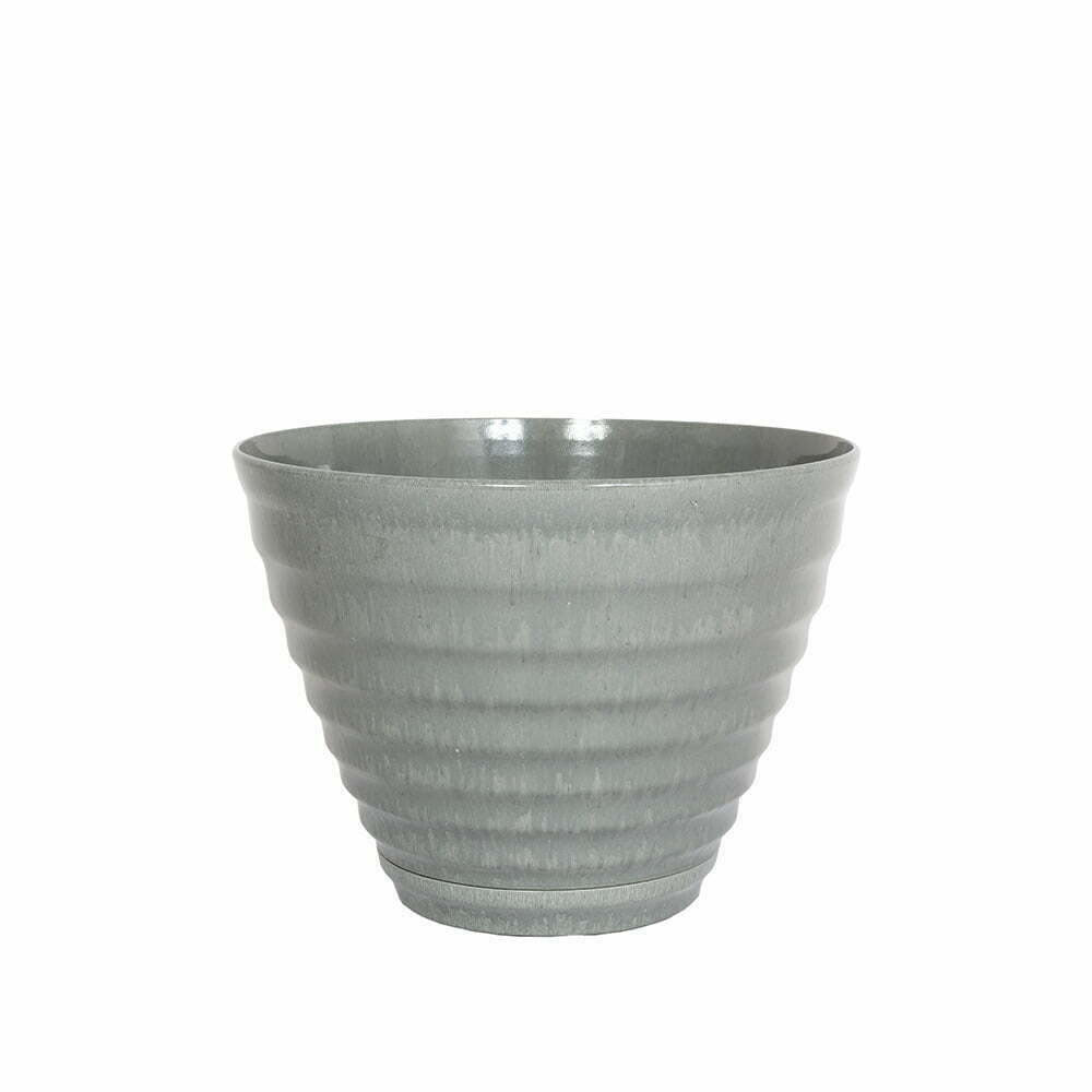 Vale Planter with In Built Saucer 40cm Grey