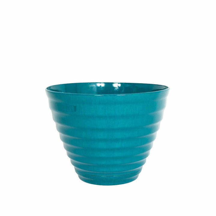 Vale Planter with In Built Saucer 40cm Teal