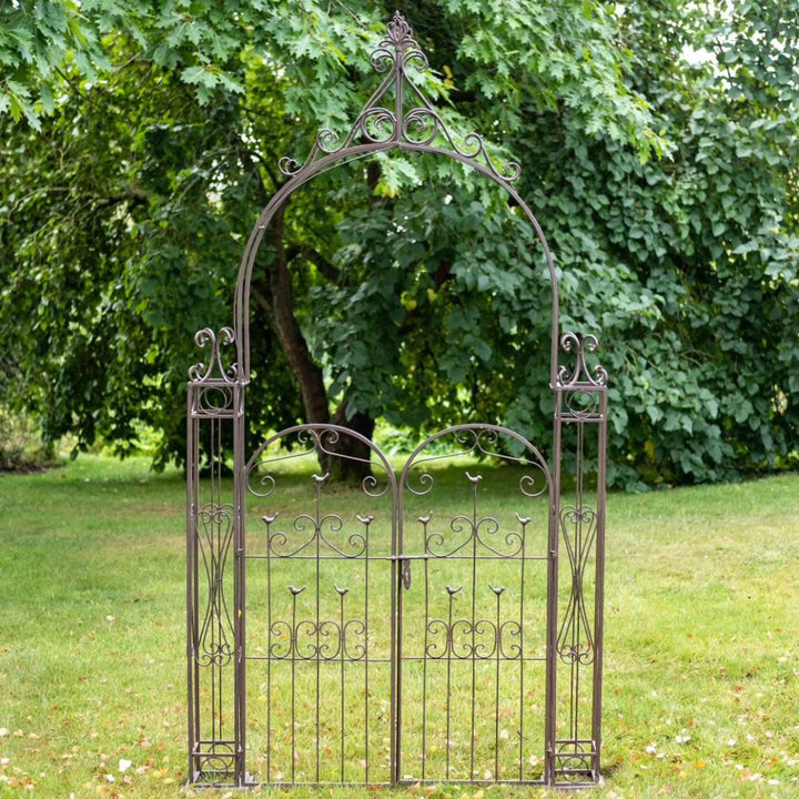 Ascalon Woodland Arch with Gates - 'Rusty' – Garden Wildlife