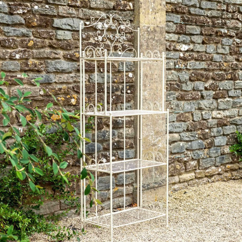 Ascalon 4-Tier Bakers Rack - 'Cream' - Garden Wildlife