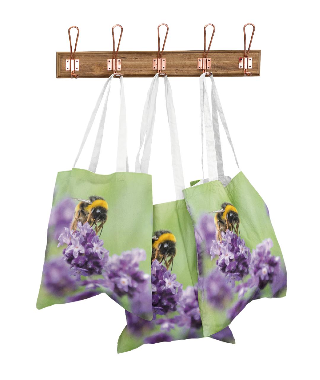 Bee Loving Lavender Wipeable Bag for Life