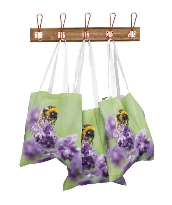Bee Loving Lavender Wipeable Bag for Life