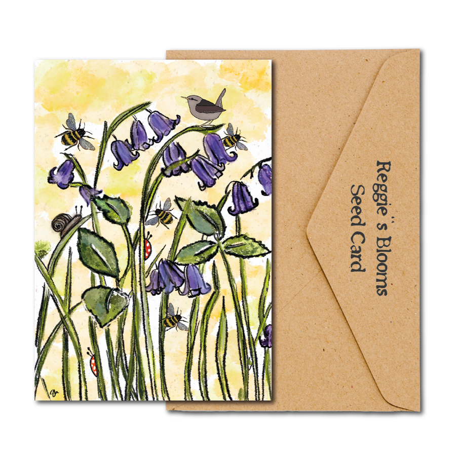 Bluebells & Wildflower Plantable Seed Greeting Card