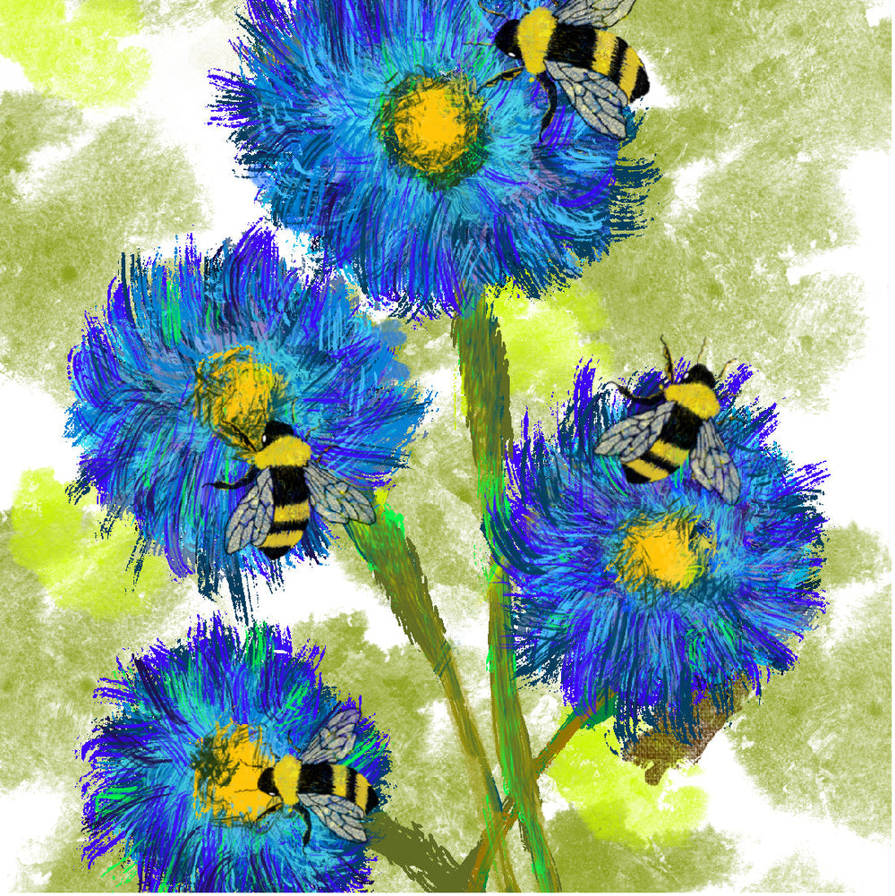 Cornflower Blue Wildflower Plantable Seed Greeting Card