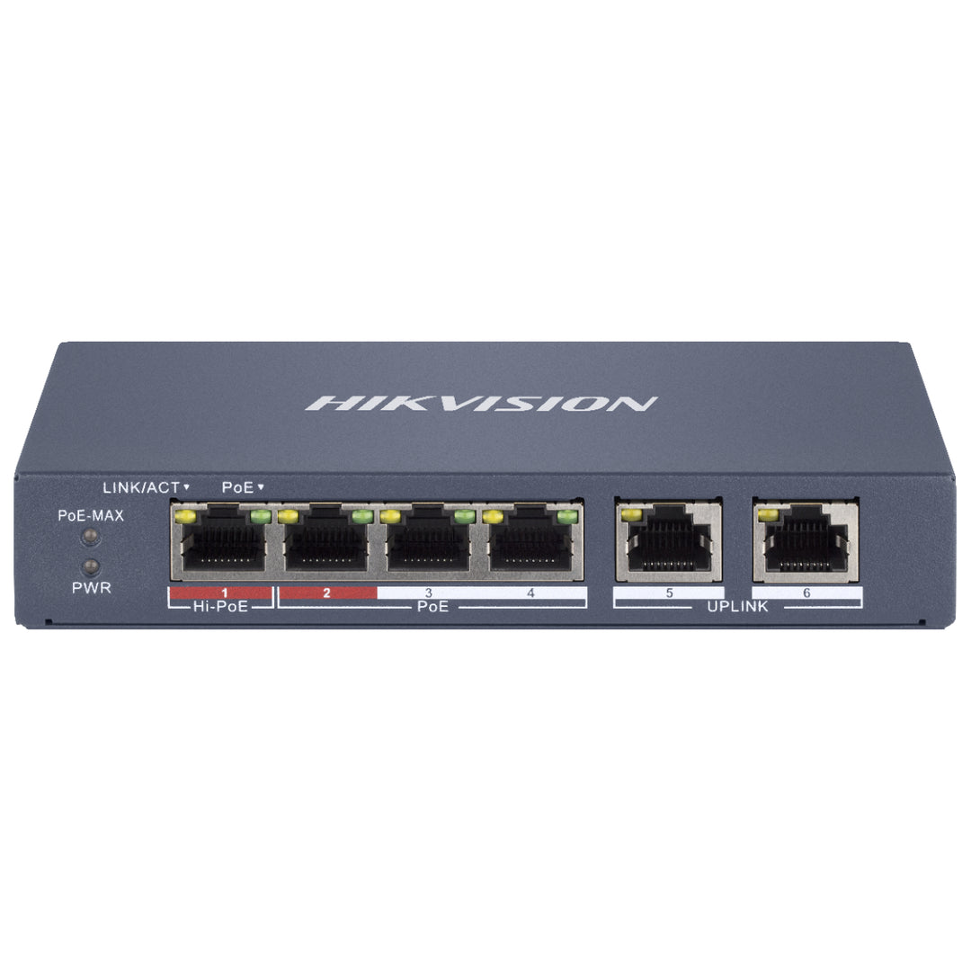 Hikvision 4-Ports Fast 100Mbps Smart Managed PoE Switch