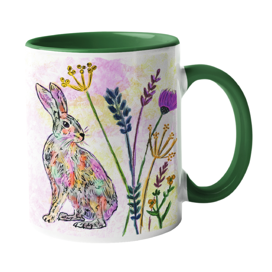 Floral Hare Mug