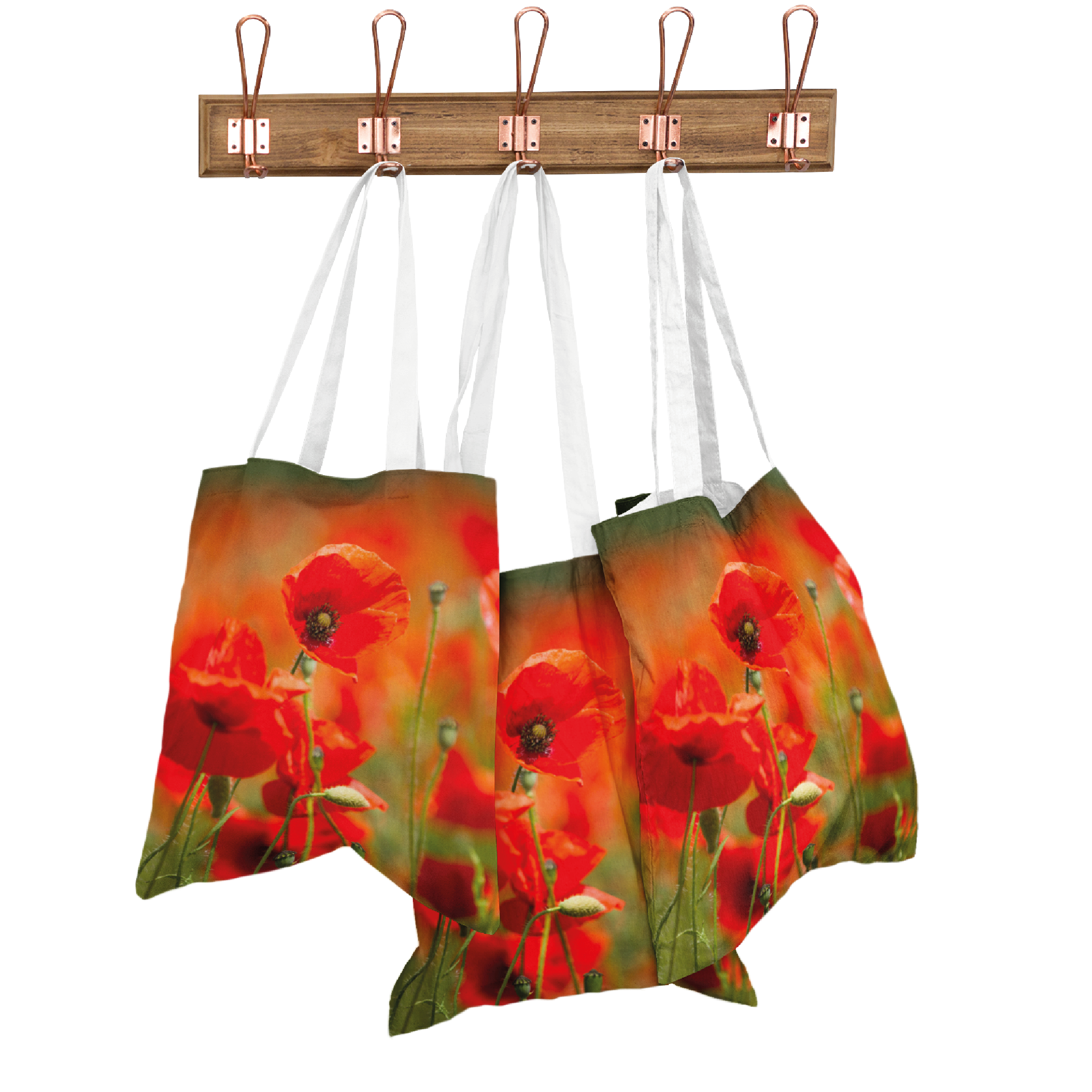 Field of Poppies Wipeable Bag for Life