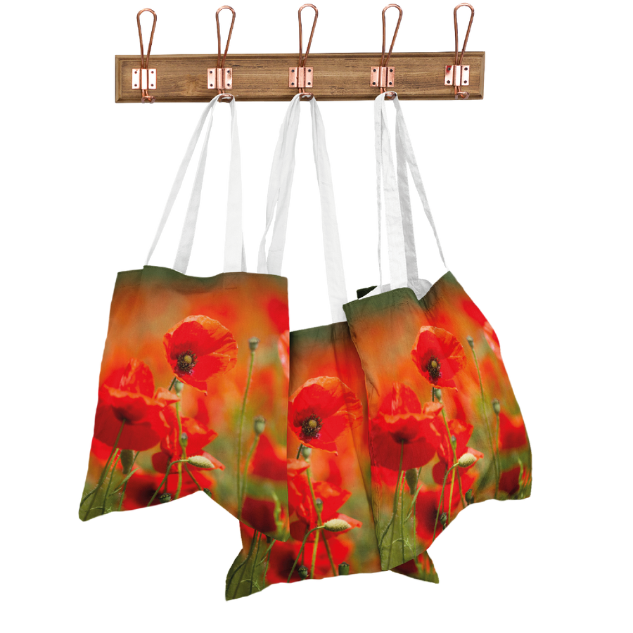 Field of Poppies Wipeable Bag for Life