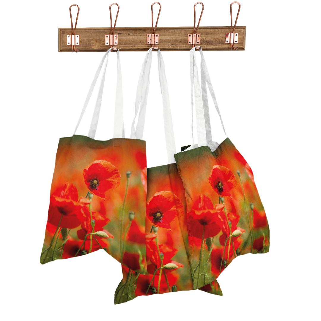 Field of Poppies Wipeable Bag for Life