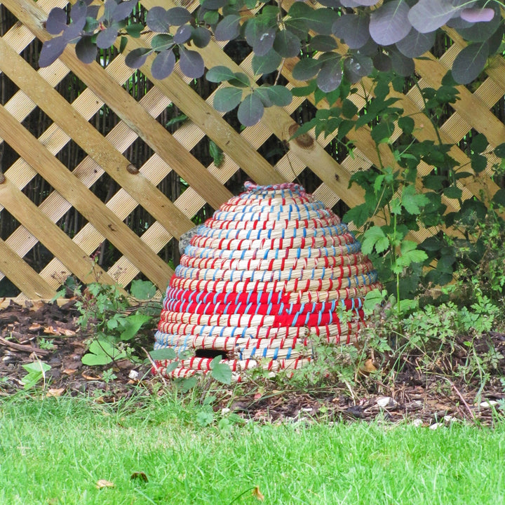 Wildlife World Decorative Bee Skep with Recycled Sari