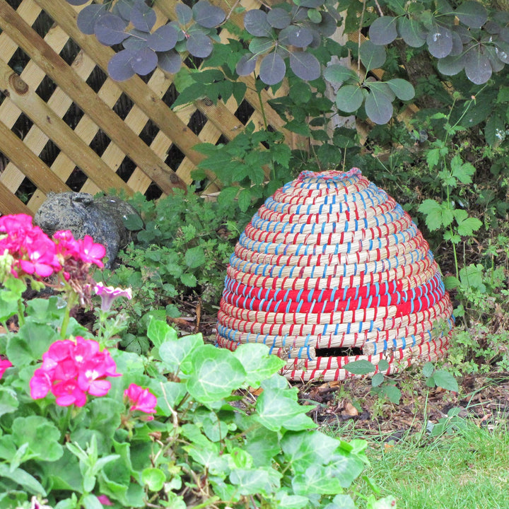 Wildlife World Decorative Bee Skep with Recycled Sari