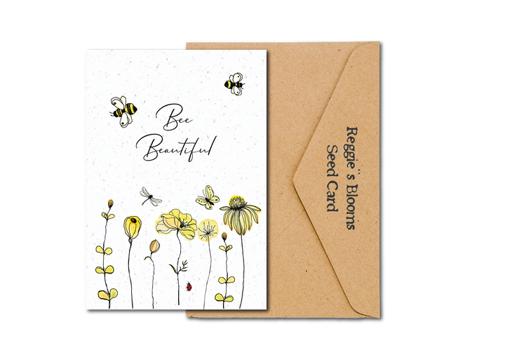Bee Beautiful Wildflower Plantable Seed Card