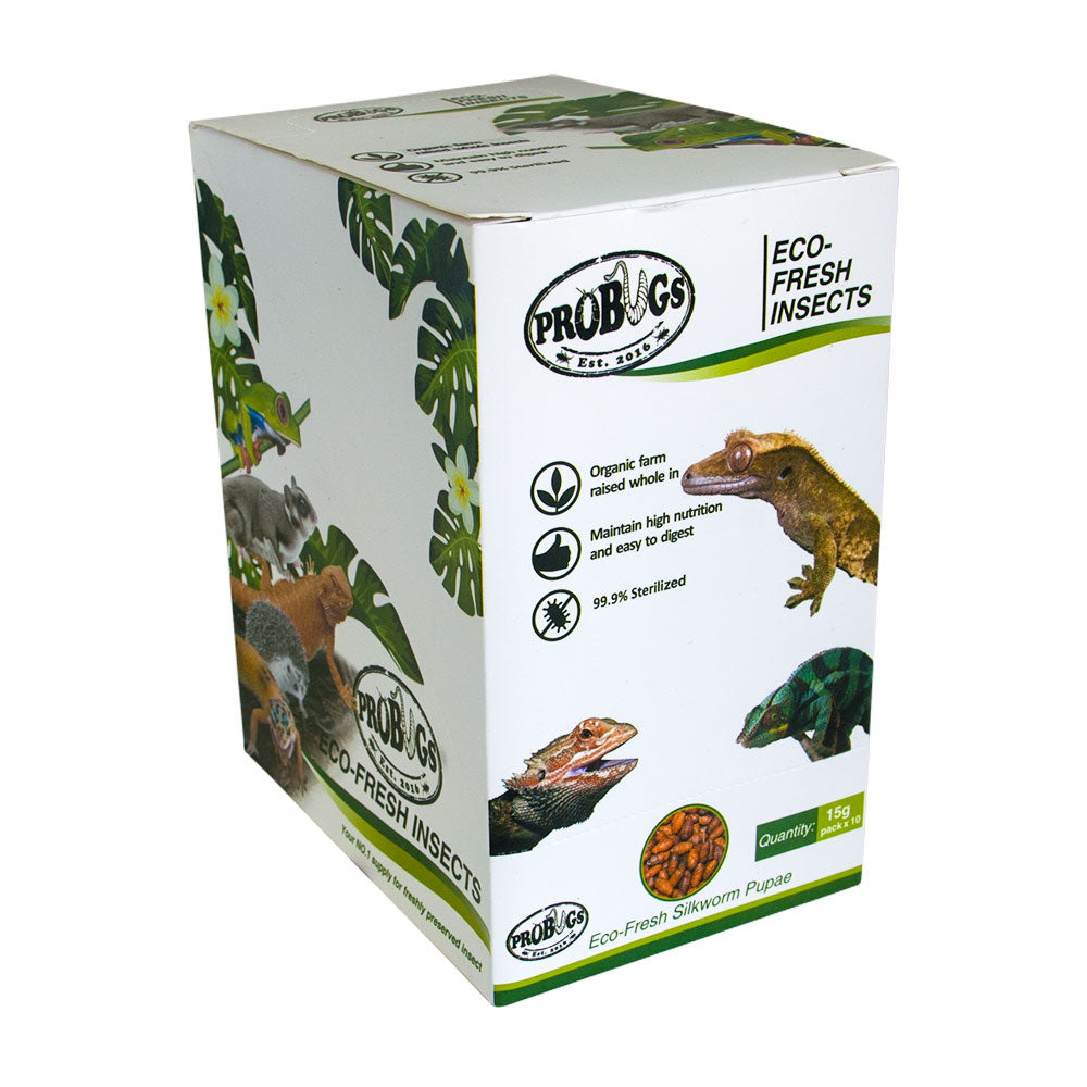 ProBugs Eco Fresh Silkworm pupae 15g - 10 Packs