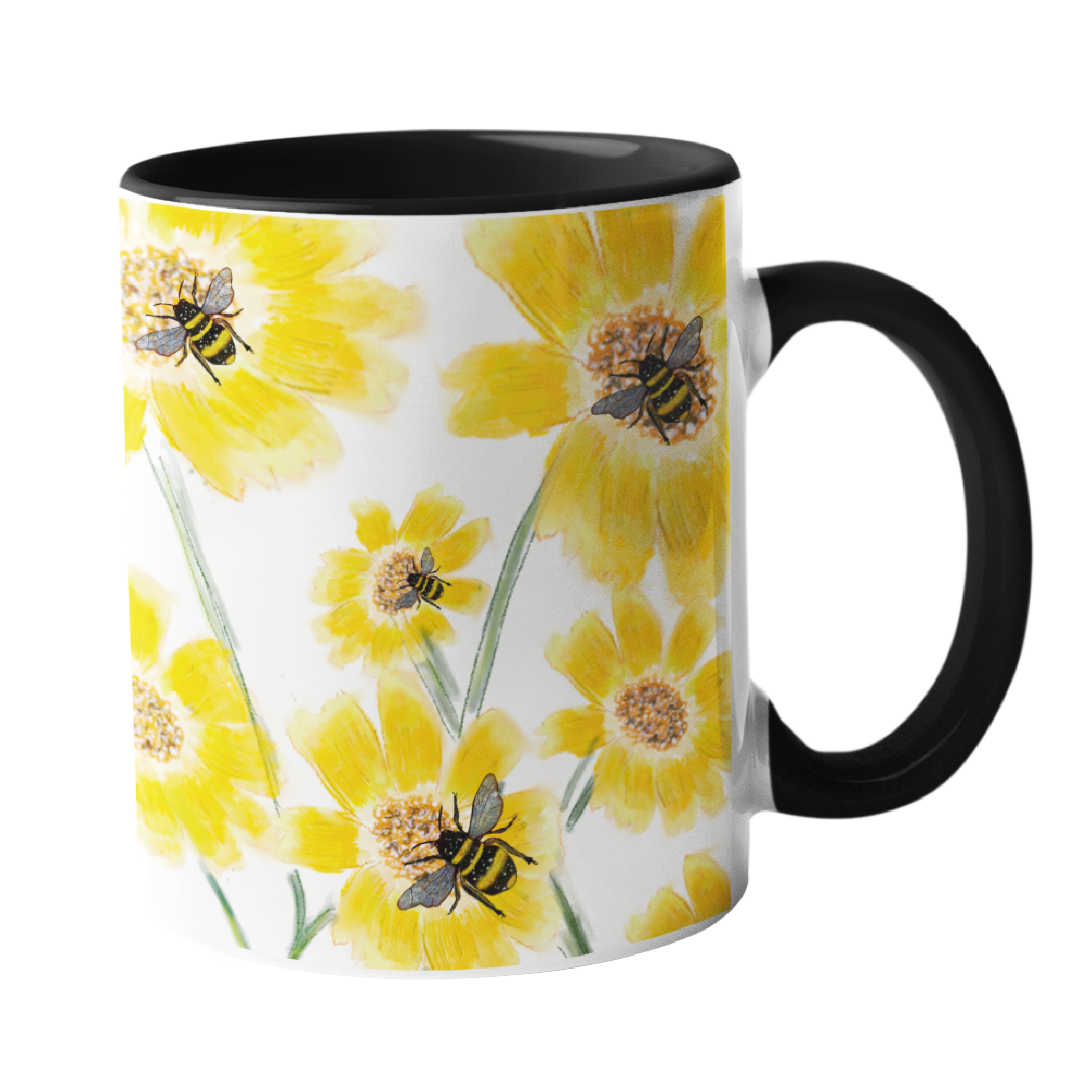 Sunflower Bee Mug Garden Wildlife