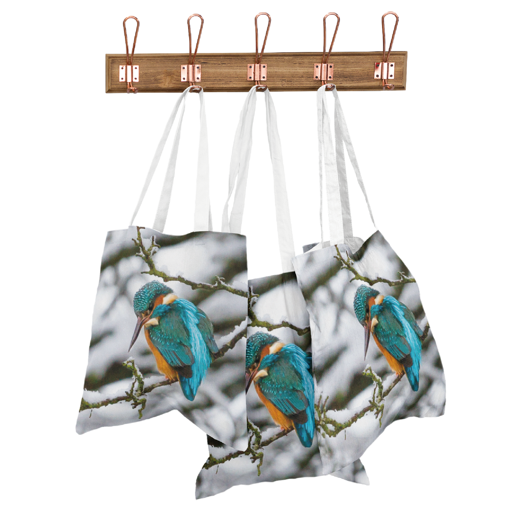 Winter Kingfisher Wipeable Bag for Life