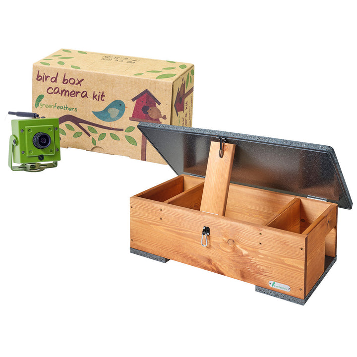 Green Feathers Large Hedgehog Feeding Station 1080p WiFi Camera (3rd Gen) Deluxe Bundle