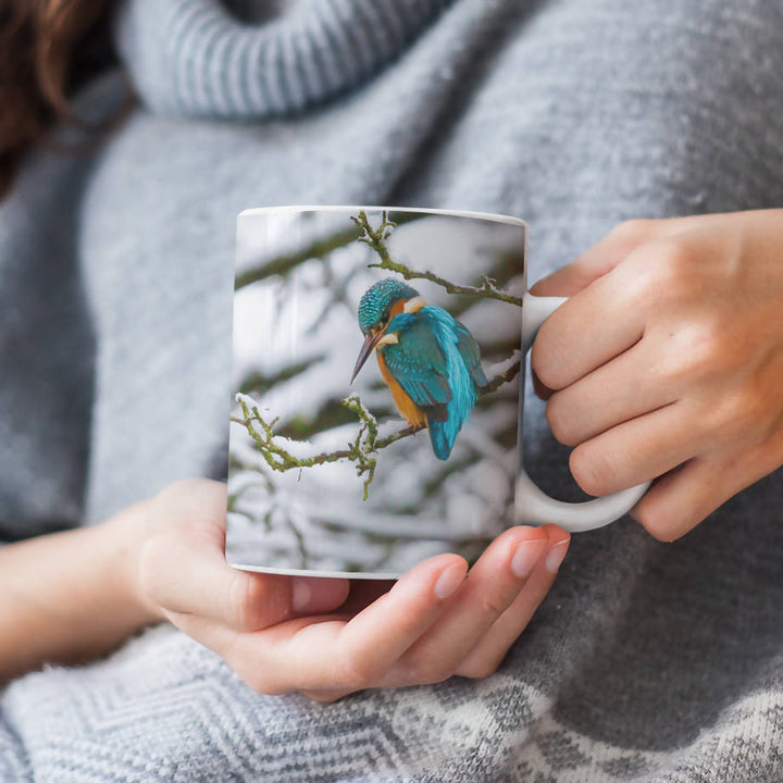 Kingfisher In The Snow Mug