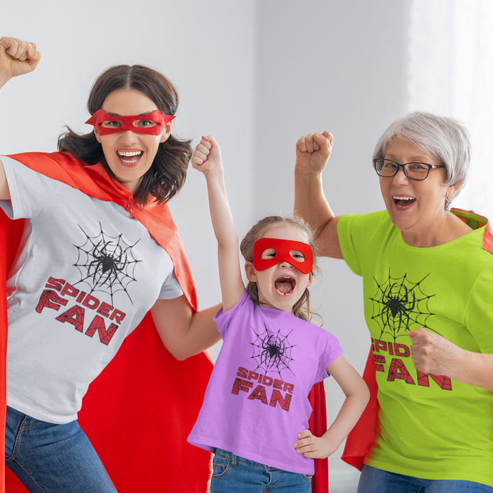 Spider Fan T-Shirt For Adults And Kids